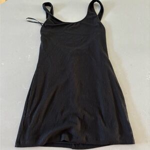 Superdown Black Ribbed Dress